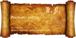 Machan Jetta névjegykártya